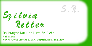 szilvia neller business card